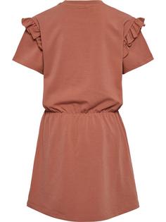 Rückansicht von hummel hmlJUMPY DRESS S/S Tenniskleid Kinder COPPER BROWN