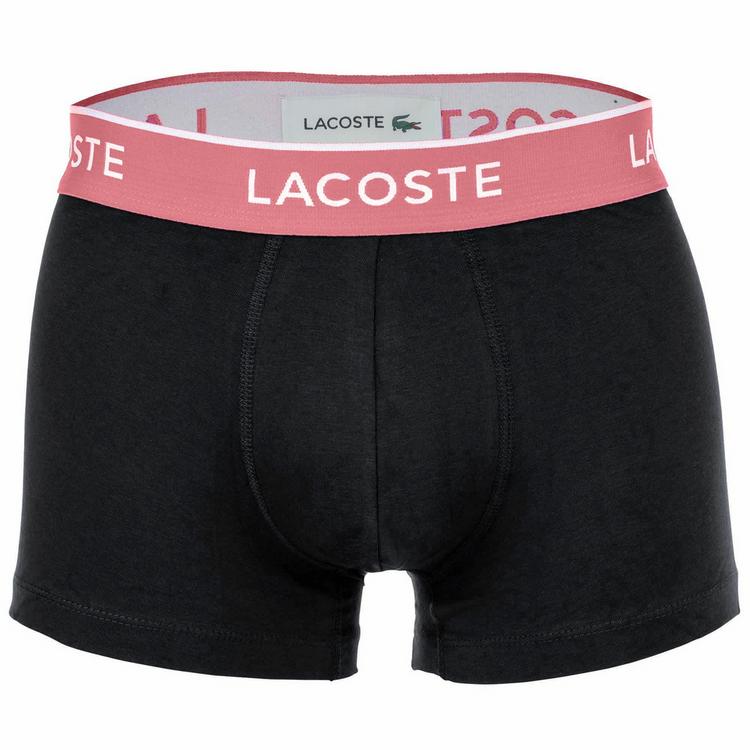 Lacoste Lacoste Boxershort Unterhose Herren - Schwarz/Rot/Rosa - 4 | SportScheck