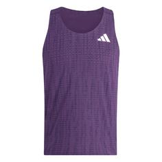 adidas Adizero Running Singlet Funktionstank Herren Aurora Plum / Noble Ink