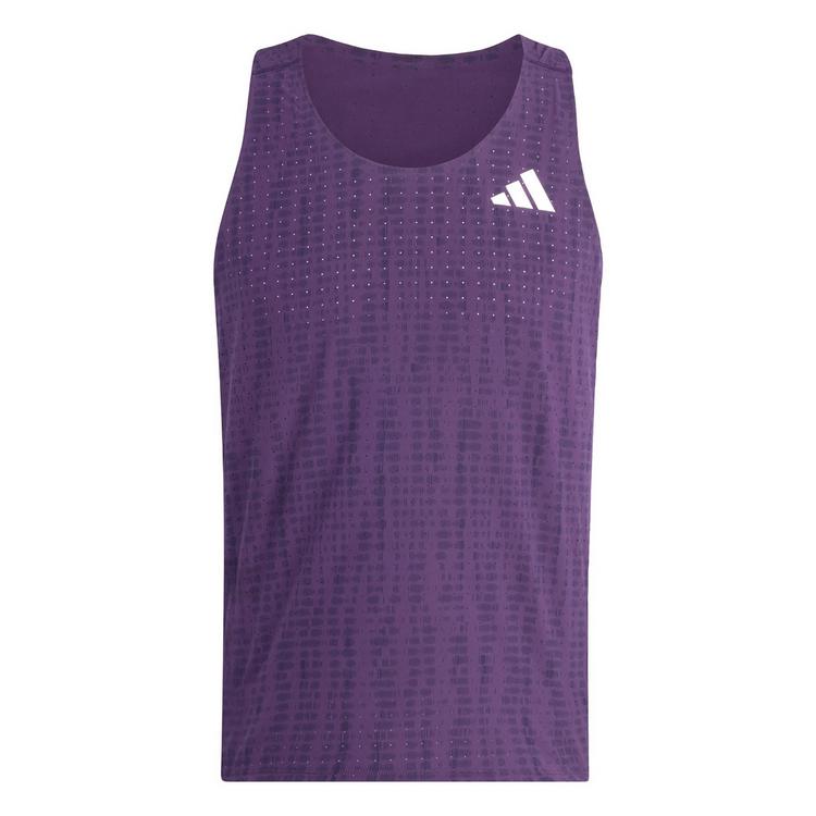 adidas adidas Adizero Running Singlet Funktionstank Herren - Aurora Plum / Noble Ink - 0 | SportScheck