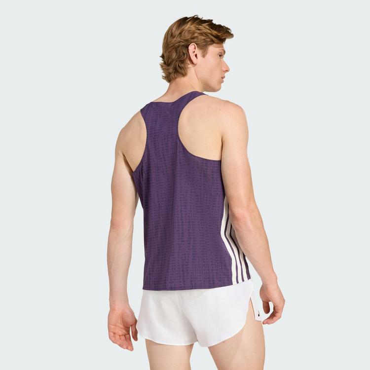 adidas adidas Adizero Running Singlet Funktionstank Herren - Aurora Plum / Noble Ink - 1 | SportScheck