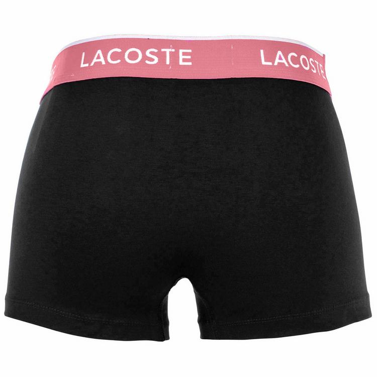 Lacoste Lacoste Boxershort Unterhose Herren - Schwarz/Rot/Rosa - 5 | SportScheck