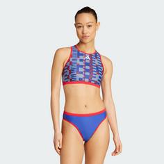 Rückansicht von adidas adidas Tom Daley Bikini Bikini Set Damen Semi Lucid Blue / Pure Ruby