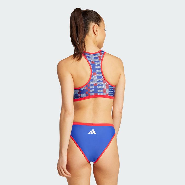 adidas adidas adidas Tom Daley Bikini Bikini Set Damen - Semi Lucid Blue / Pure Ruby - 1 | SportScheck