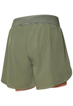 Rückansicht von RH+ Trail W Short Fahrradtights Damen Army-Apricot