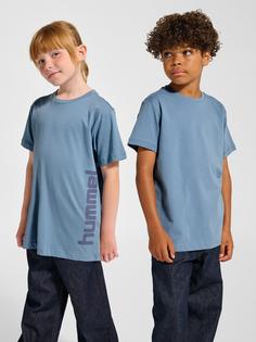 Rückansicht von hummel hmlPRINT T-SHIRT S/S Funktionsshirt Kinder FADED DENIM