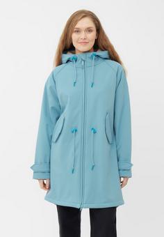 Rückansicht von Derbe Island Friese Softshelljacke Damen milky blue/cobblestone