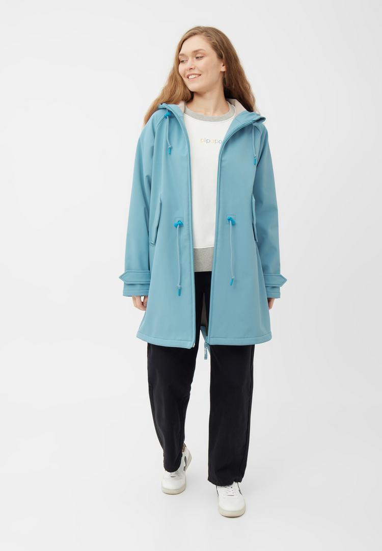 Derbe Derbe Island Friese Softshelljacke Damen - milky blue/cobblestone - 1 | SportScheck