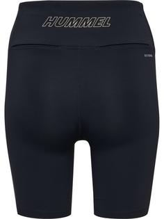 Rückansicht von hummel Tights Damen LIGHT GREY/BLACK