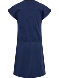 Rückansicht von hummel hmlFLOWY DRESS S/S Tenniskleid Kinder BLACK IRIS