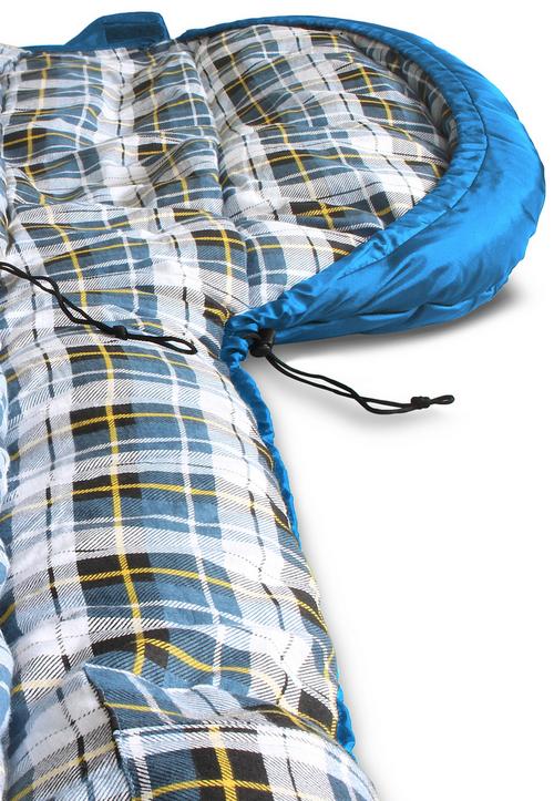 Rückansicht von normani Outdoor Sports Antarctica Kunstfaserschlafsack Blau