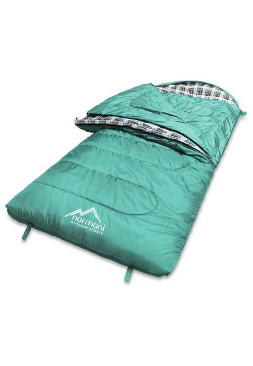 Rückansicht von normani Outdoor Sports Antarctica Kunstfaserschlafsack Grün