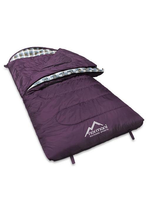 Rückansicht von normani Outdoor Sports Antarctica Kunstfaserschlafsack Violett