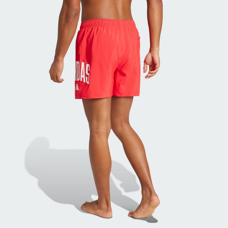 adidas adidas adidas Badeshorts mit Logo, 5 Zoll Badehose Herren - Pure Ruby / White - 1 | SportScheck