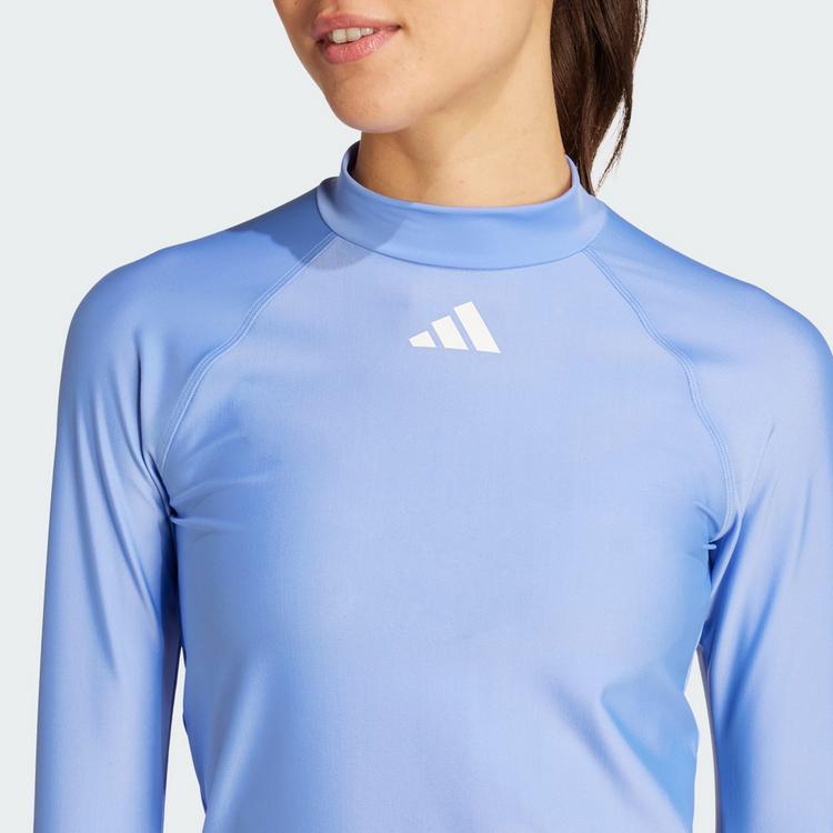 adidas adidas Lang&auml;rmeliger Rashguard UV-Shirt Damen - Blue Fusion / White - 0 | SportScheck