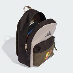 Rückansicht von adidas Rucksack Die Simpsons Kids Rucksack Daypack Kinder Night Brown / Olive Strata / Wonder Beige
