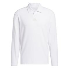 adidas Beyond Long Sleeve Loose Fit Poloshirt Poloshirt Herren White
