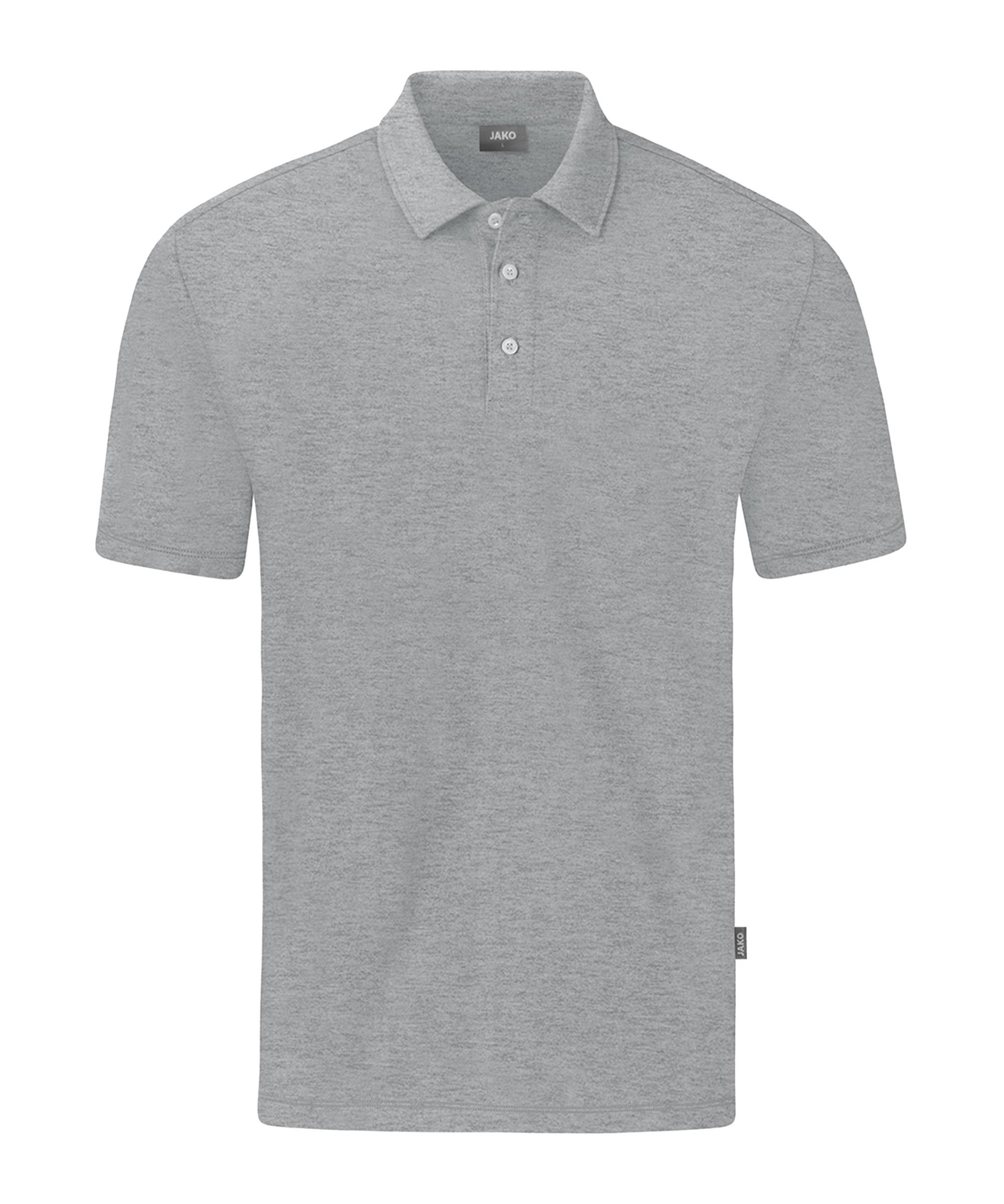 JAKO Organic Poloshirt Stretch Poloshirt Herren - grauweiss