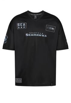 Re:Covered NFL Seahawks SEA 76 Oversized Printshirt Herren Black