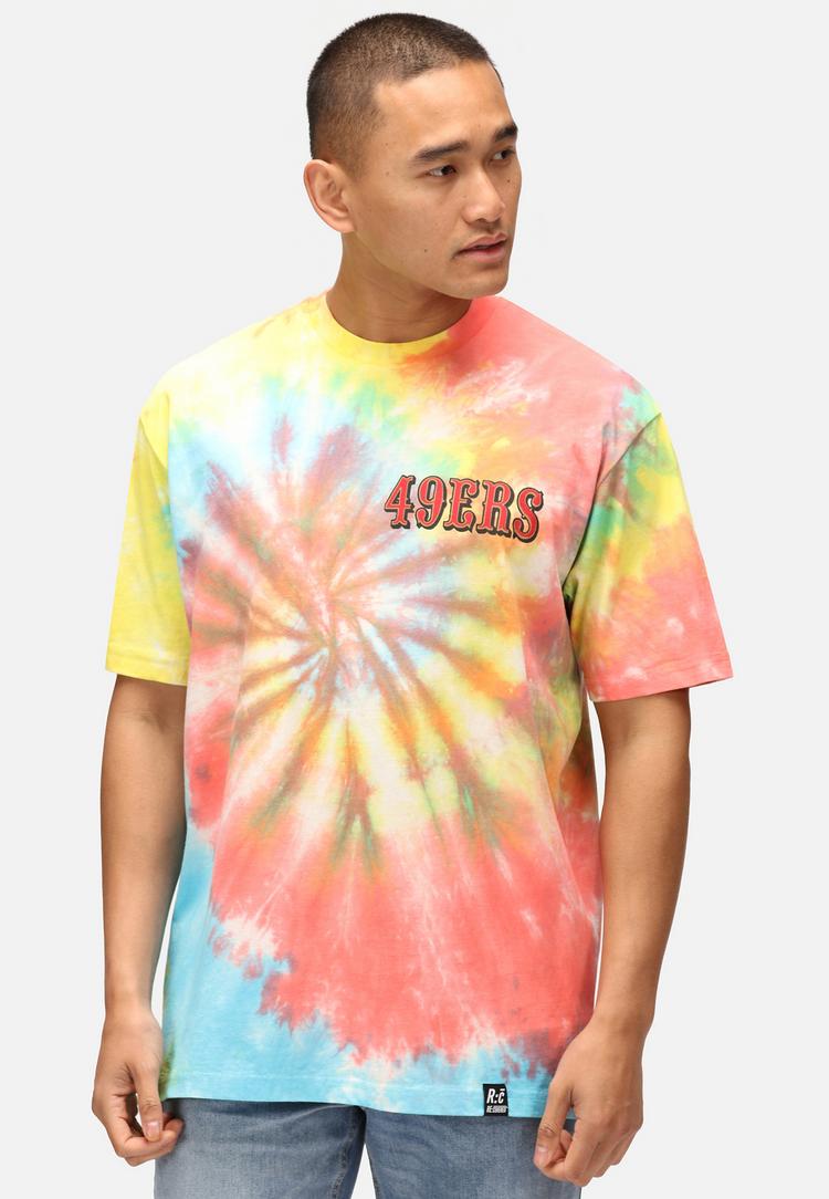 Re:Covered Re:Covered NFL 49ers Helmet Printshirt - Rainbow Tie Dye - 1 | SportScheck