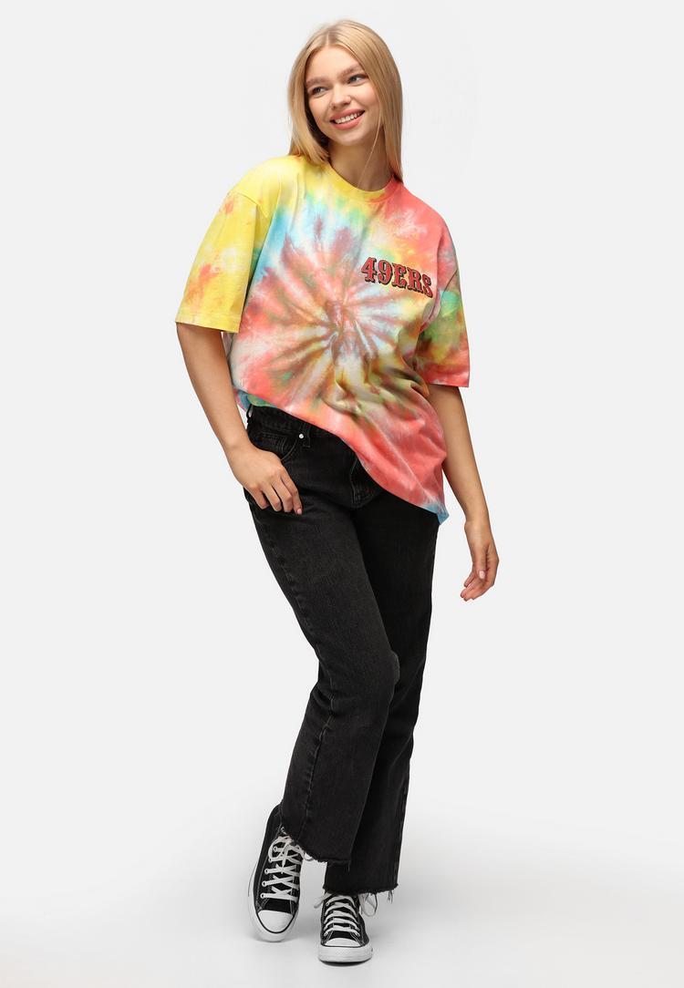 Re:Covered Re:Covered NFL 49ers Helmet Printshirt - Rainbow Tie Dye - 2 | SportScheck