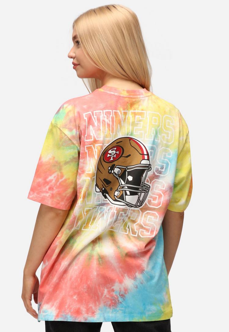 Re:Covered Re:Covered NFL 49ers Helmet Printshirt - Rainbow Tie Dye - 3 | SportScheck