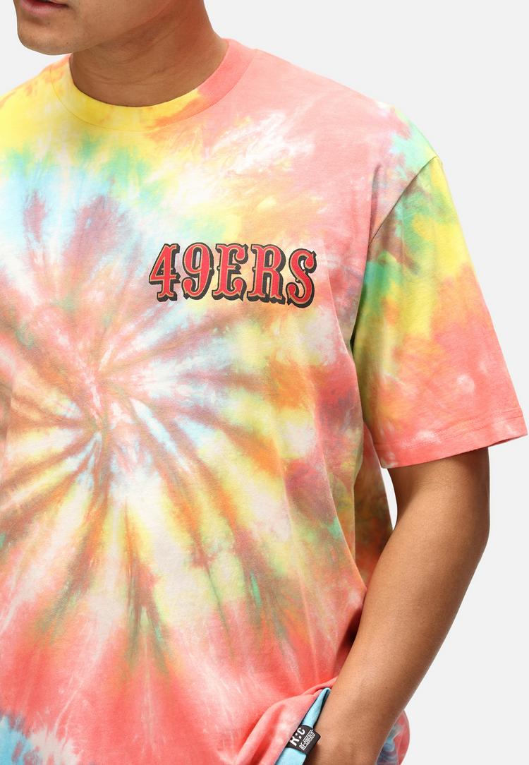 Re:Covered Re:Covered NFL 49ers Helmet Printshirt - Rainbow Tie Dye - 1 | SportScheck