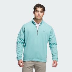 Rückansicht von adidas Go-to Heritage Loose Quarter-Zip Funktionssweatshirt Herren Mint Ton
