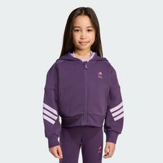 Rückansicht von adidas Disney Minnie Maus Track Top Kinder Hoodie Kinder Aurora Plum / Powder Plum / Lucid Pink