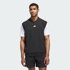 Rückansicht von adidas Beyond Twistweave Loose Weste Outdoorweste Herren Black