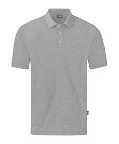 JAKO Organic Poloshirt Stretch Poloshirt Herren grauweiss
