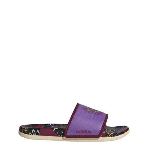 Rückansicht von adidas Adilette Comfort Badeschlappen Badelatschen Damen Purple / Warm Vanilla / Warm Vanilla