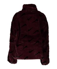 Rückansicht von Nike All Over Swoosh Jacke Damen Sweatjacke Damen rot
