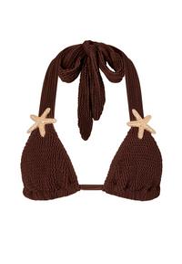 Moda Minx Starfish Scrunch Triangle Top Bikini Oberteil Damen - Coffee