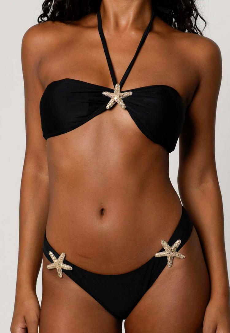 Moda Minx Moda Minx Starfish Fixed Brazilian Bikini Bottom Bikini Hose Damen - Black - 1 | SportScheck