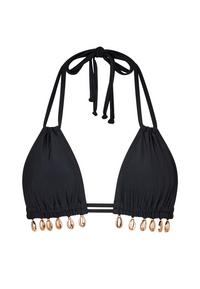 Moda Minx Gold Shells Double Strap Triangle Top Bikini Oberteil Damen - Black
