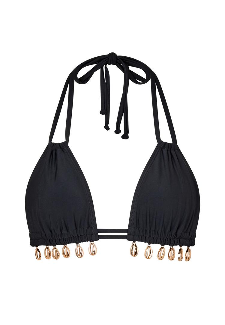 Moda Minx Moda Minx Gold Shells Double Strap Triangle Top Bikini Oberteil Damen - Black - 0 | SportScheck