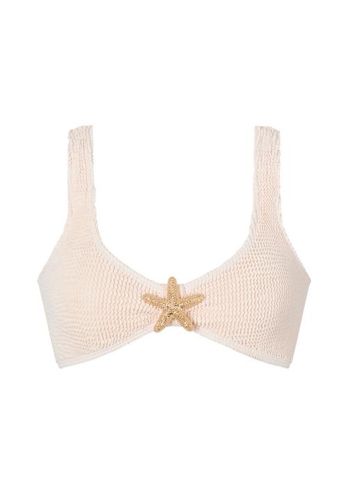 Moda Minx Starfish Scrunch Crop Top Bikini Oberteil Damen