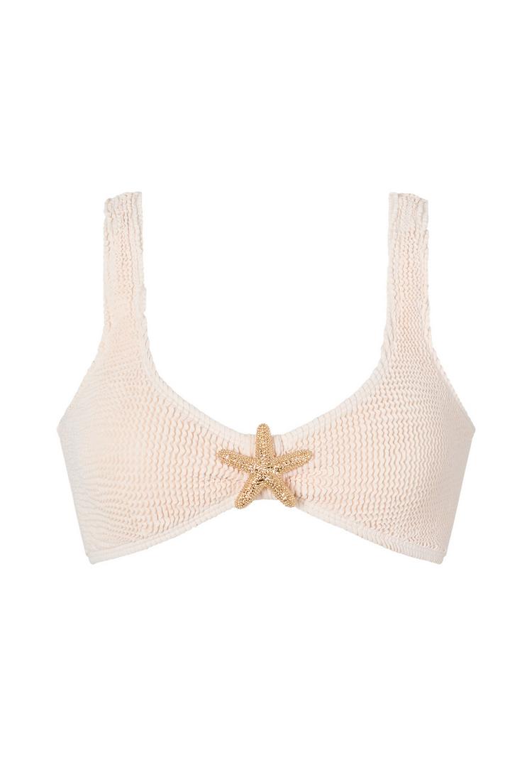 Moda Minx Moda Minx Starfish Scrunch Crop Top Bikini Oberteil Damen - Coconut - 0 | SportScheck