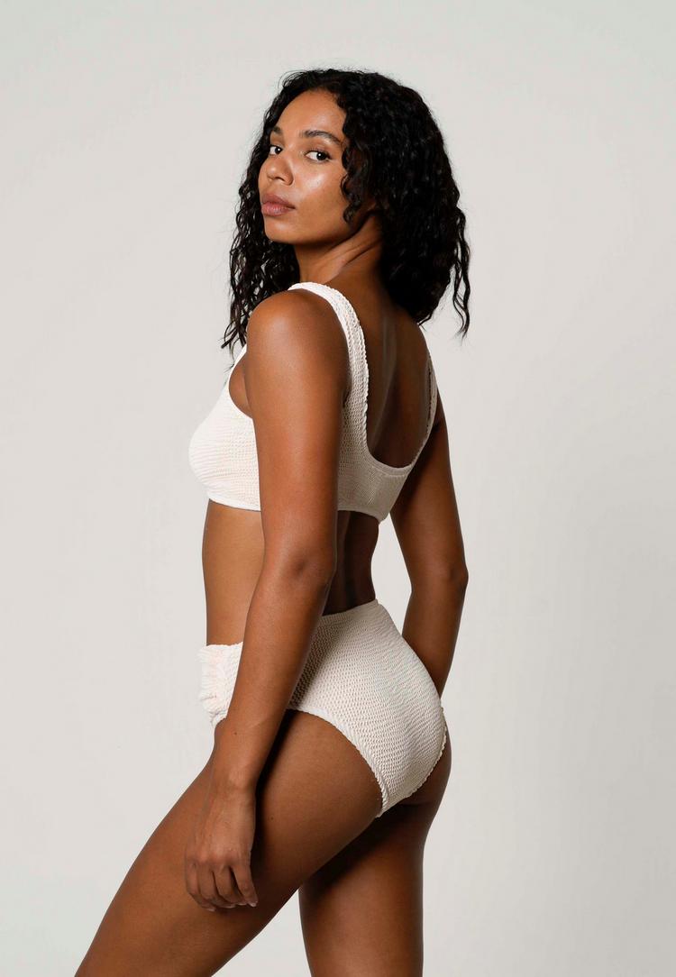 Moda Minx Moda Minx Starfish Scrunch Crop Top Bikini Oberteil Damen - Coconut - 3 | SportScheck