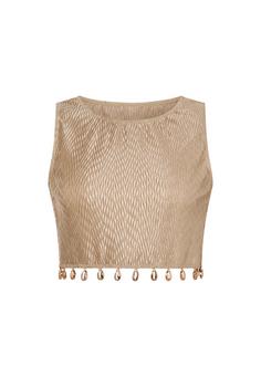 Moda Minx Gold Shells Bikini Oberteil Damen Stone