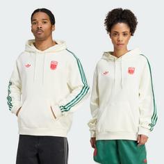 Rückansicht von adidas Italien Hoodie – Genderneutral Hoodie Off White
