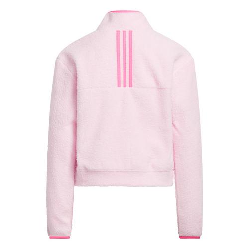 Rückansicht von adidas Performance Polarfleece Quarter-Zip Kids Funktionssweatshirt Kinder Clear Pink
