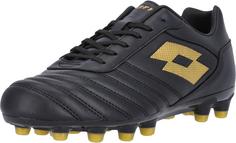 Rückansicht von Lotto Stadio 700 AGM Fußballschuhe 1UQ All Black/Light Platino