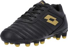 Rückansicht von Lotto Stadio 700 AGM JR Fußballschuhe Kinder 1UQ All Black/Light Platino