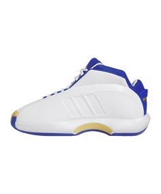 Rückansicht von adidas Crazy 1 Weiß Hallenschuhe Herren weissblau