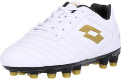 Rückansicht von Lotto Stadio 700 AGM JR Fußballschuhe Kinder 6WX All White/Light Platino