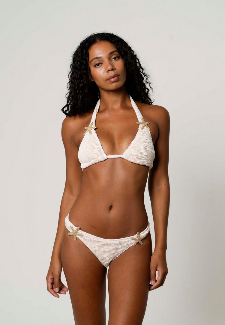 Moda Minx Moda Minx Starfish Scrunch Fixed Bikini Bottom Bikini Hose Damen - Coconut - 0 | SportScheck