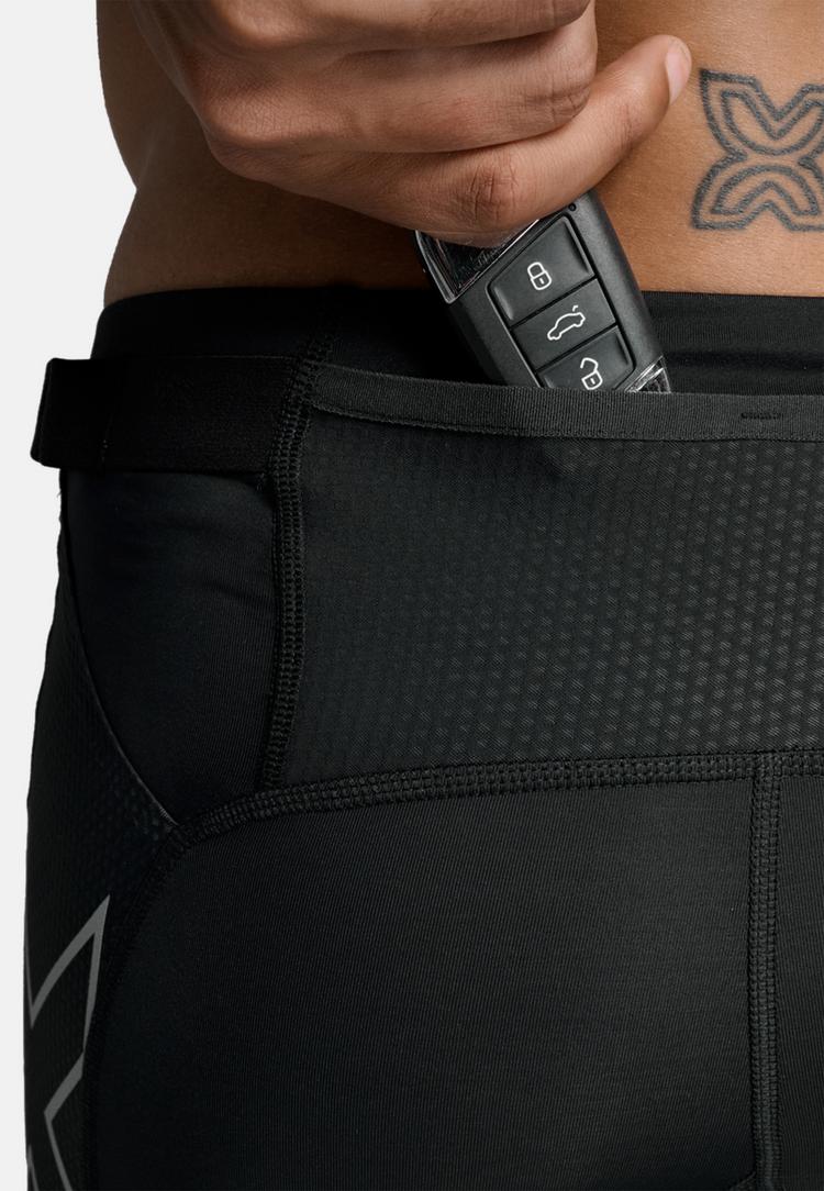 2XU 2XU Aero Mesh Compression Shorts Funktionsshorts Herren - black-silver reflective - 3 | SportScheck