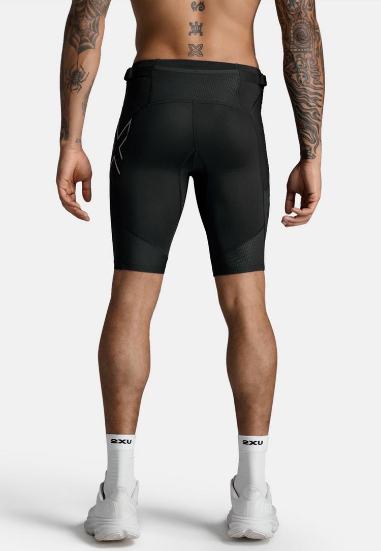 2XU 2XU Aero Mesh Compression Shorts Funktionsshorts Herren - black-silver reflective - 6 | SportScheck